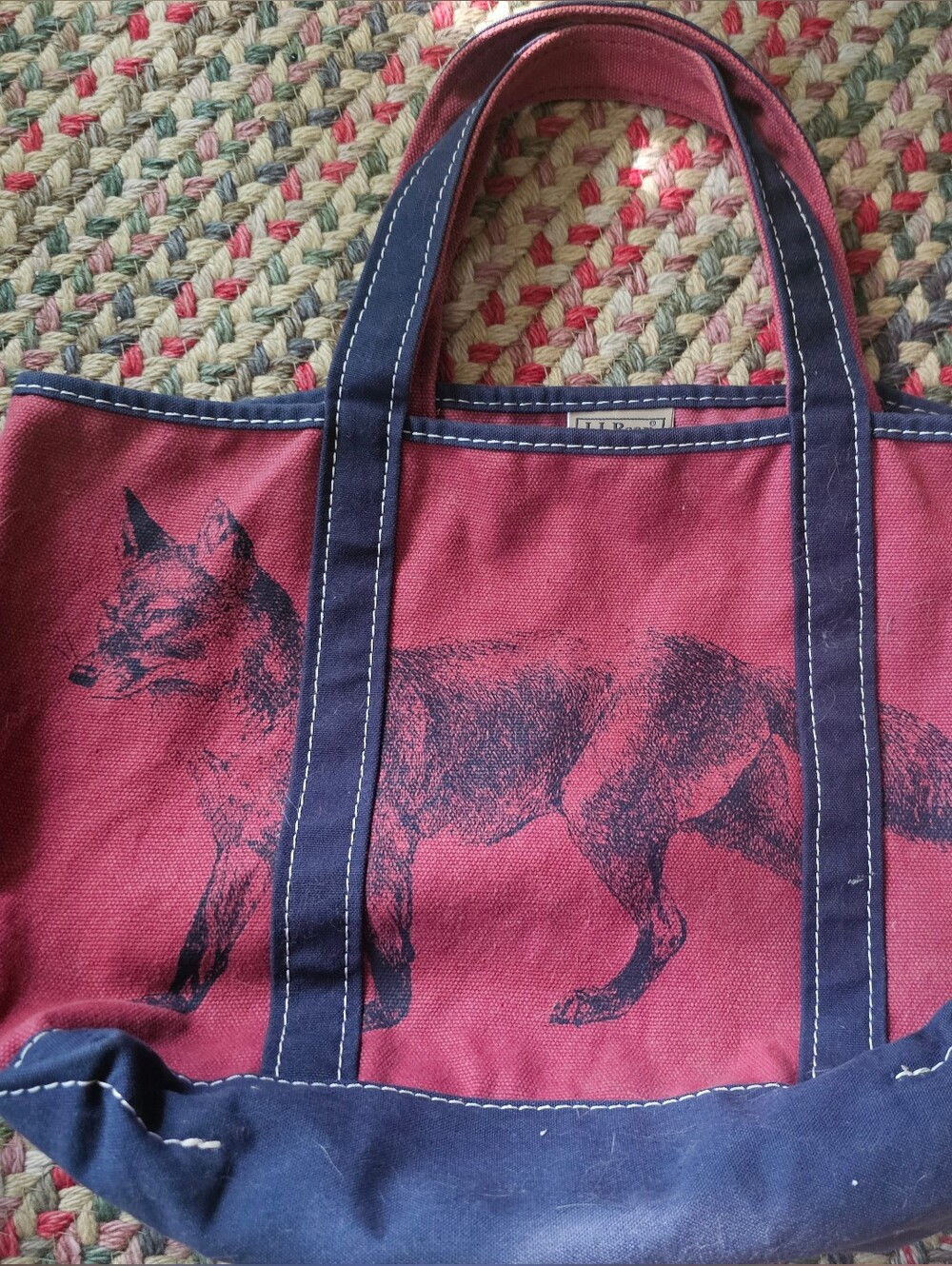 RARE Vintage LL BEAN  Sunwashed Red Fox Tote Medium